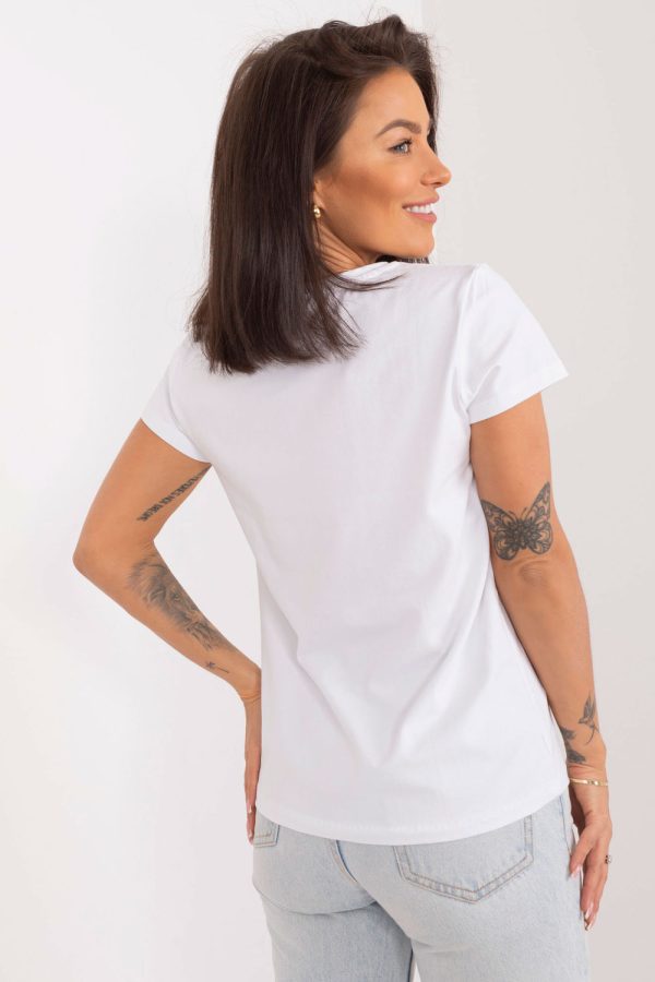 White Blouse in Women`s Blouses, Tunics with Cotton and Spandex