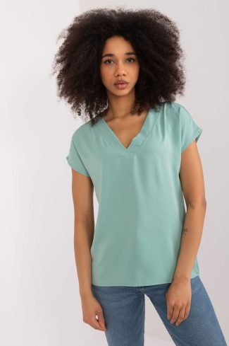 Green Blouse in Women`s Blouses, Tunics with Spandex and Polyester