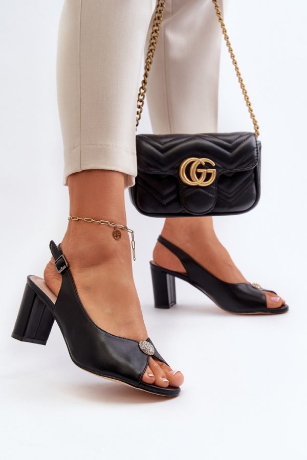 Black Sandals in Sandals & Flip-Flops For Women with Fabric, Footbed and Heel Height