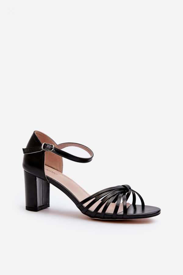 black Heel sandals model 194972 Step in style