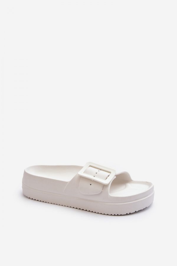 White Platform Sandals in Sandals & Flip-Flops For Women with Fabric, Footbed and Platform Height