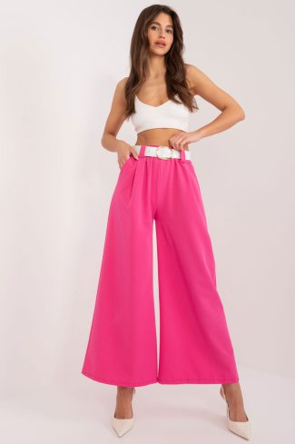 Pink Women Trousers in Pants, Trousers, Shorts with Spandex and Polyester