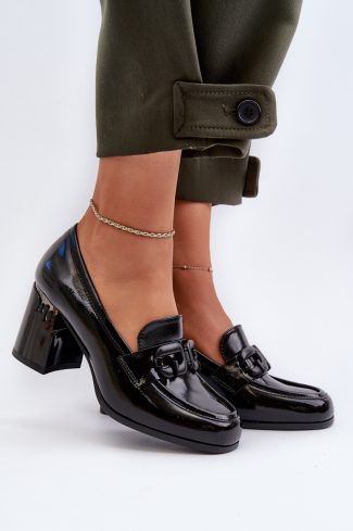 Black Heeled Low Shoes in Women`s Ankle Boots & Booties with Fabric, Footbed, Upper Height and Heel Height