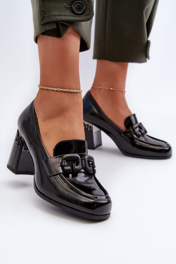 Black Heeled Low Shoes in Women`s Ankle Boots & Booties with Fabric, Footbed, Upper Height and Heel Height