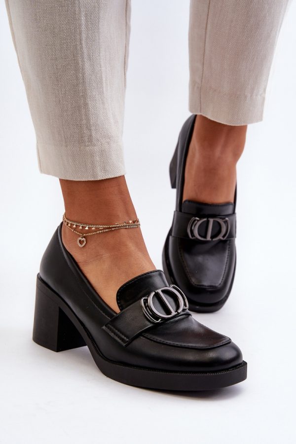Black Heeled Low Shoes in Women`s Ankle Boots & Booties with Fabric, Footbed, Upper Height, Heel Height and Platform Height