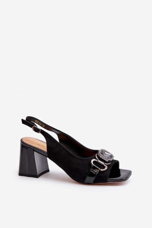 black Heel sandals model 195425 Step in style