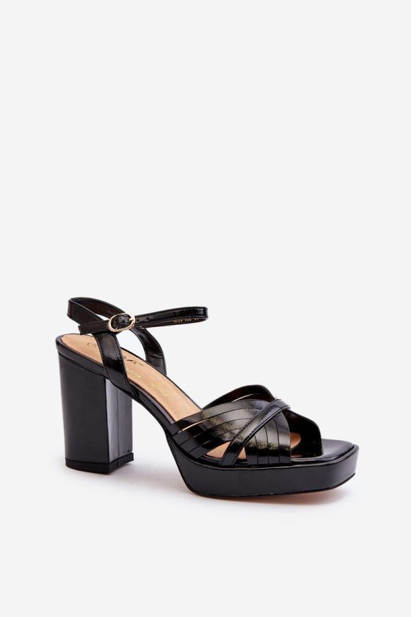 black Heel sandals model 195543 Step in style