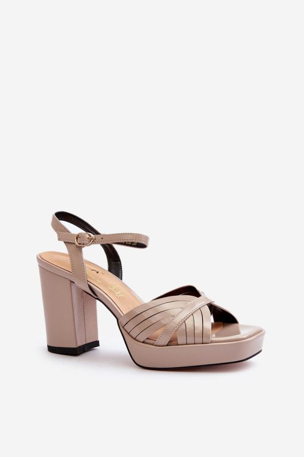 beige Heel sandals model 195544 Step in style