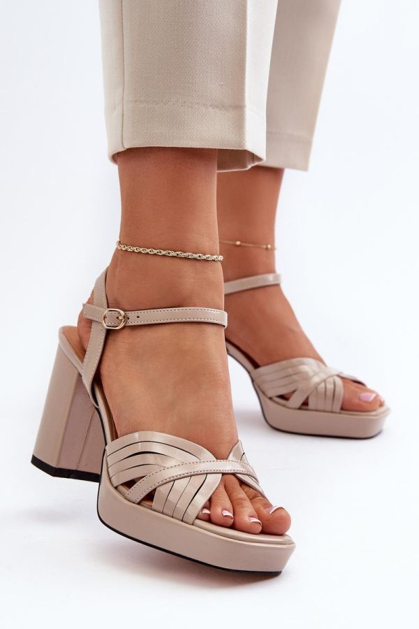 beige Heel sandals model 195544 Step in style