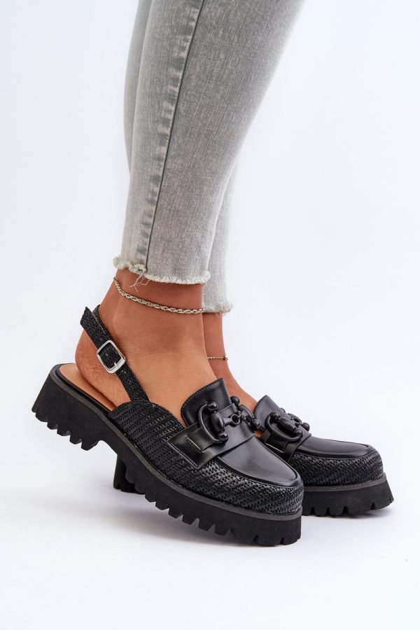 black Heel sandals model 195553 Step in style