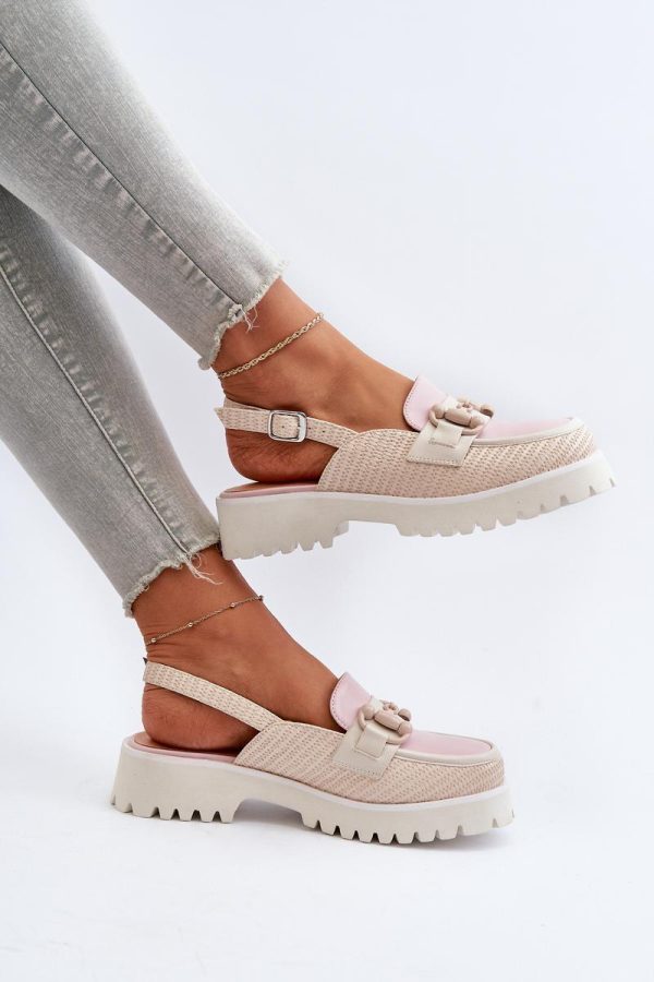 beige Heel sandals model 195556 Step in style