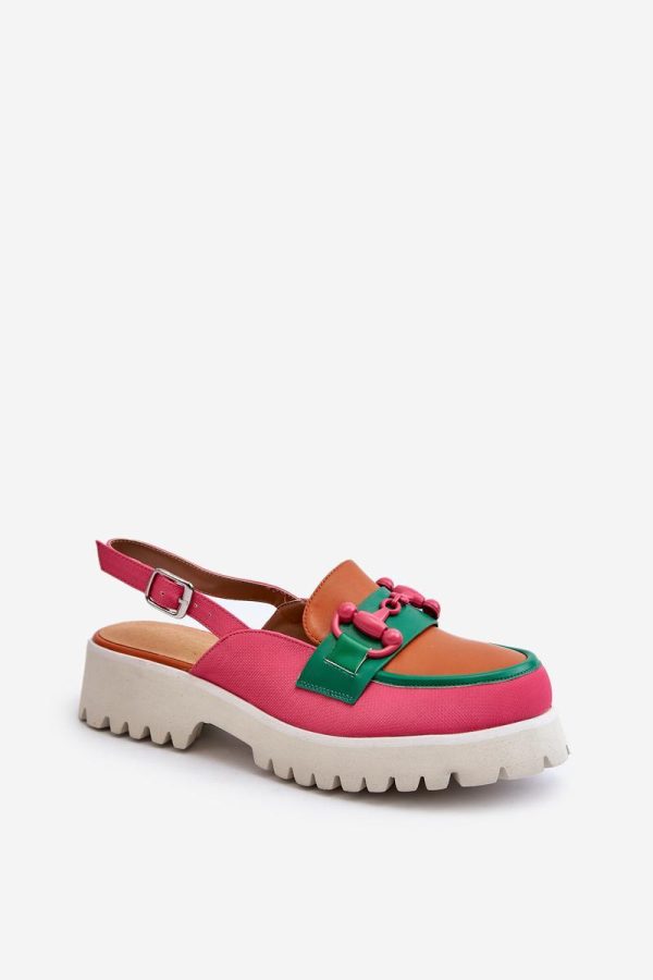Orange Heel Sandals in Sandals & Flip-Flops For Women with Fabric, Footbed, Heel Height and Platform Height