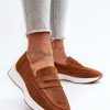 Brown Mocassin in Moccasins, Loafers with Fabric, Footbed, Upper Height and Platform Height