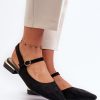 Black Ballet Flats in Ballet Flats, Ballet Pumps For Women with Fabric, Footbed and Heel Height