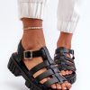 Black Sandals in Sandals & Flip-Flops For Women with Fabric, Footbed, Heel Height and Platform Height