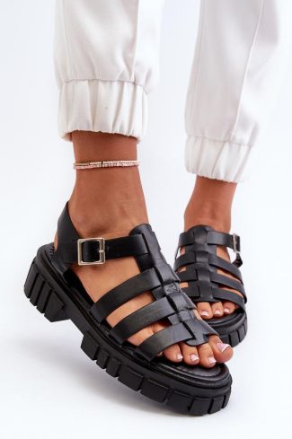 Black Sandals in Sandals & Flip-Flops For Women with Fabric, Footbed, Heel Height and Platform Height