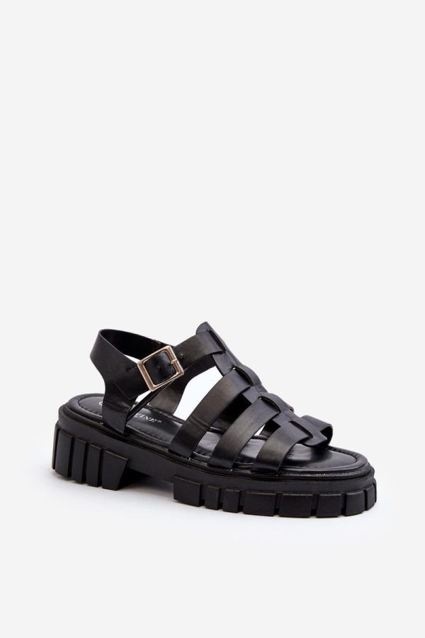 Black Sandals in Sandals & Flip-Flops For Women with Fabric, Footbed, Heel Height and Platform Height