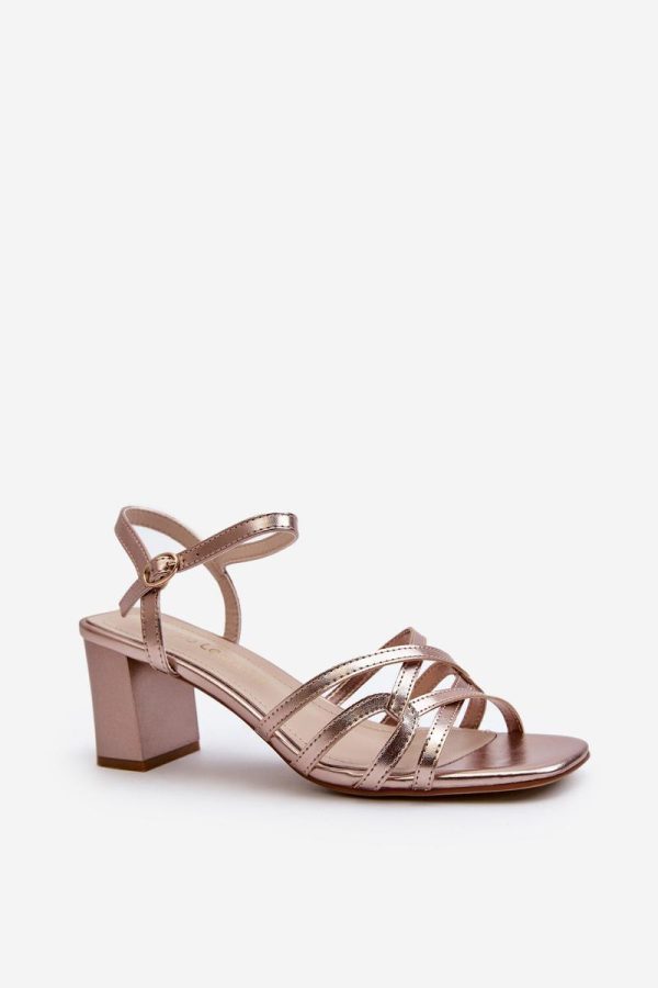 yellow Heel sandals model 195745 Step in style
