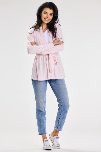 Pink Cardigan in Cardigans For Women, Ponchos with Polyester, Spandex and Viscose