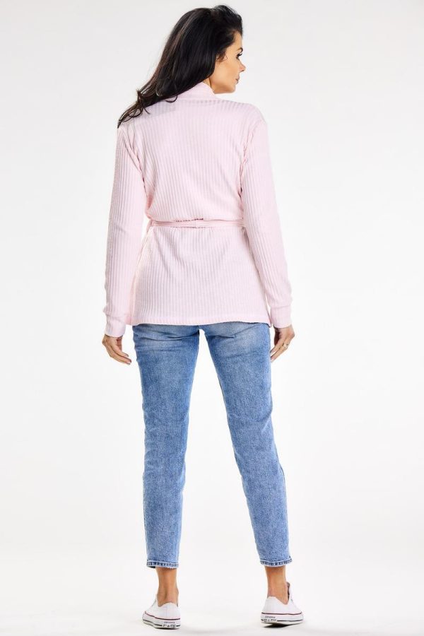 Pink Cardigan in Cardigans For Women, Ponchos with Polyester, Spandex and Viscose