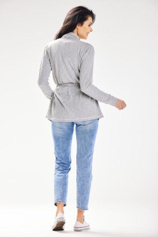 Grey Cardigan in Cardigans For Women, Ponchos with Polyester, Spandex and Viscose