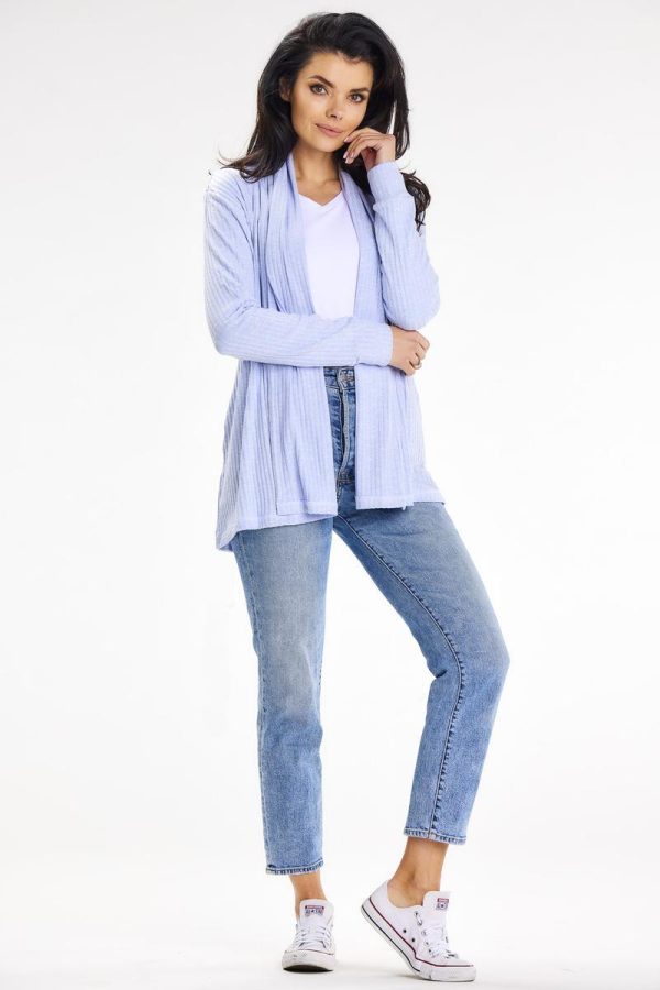 Blue Cardigan in Cardigans For Women, Ponchos with Polyester, Spandex and Viscose