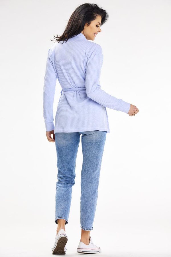 Blue Cardigan in Cardigans For Women, Ponchos with Polyester, Spandex and Viscose