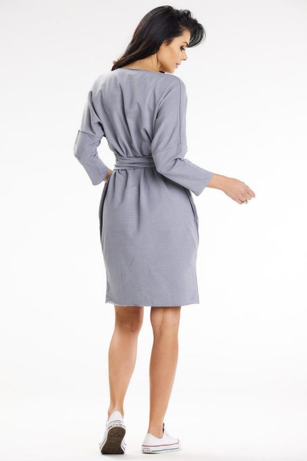 Grey Daydress in Day Dresses with Cotton and Spandex