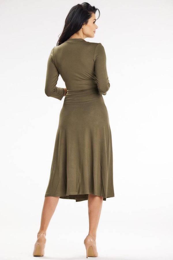 Green Daydress in Day Dresses with Spandex and Viscose