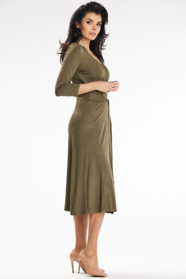 Green Daydress in Day Dresses with Spandex and Viscose