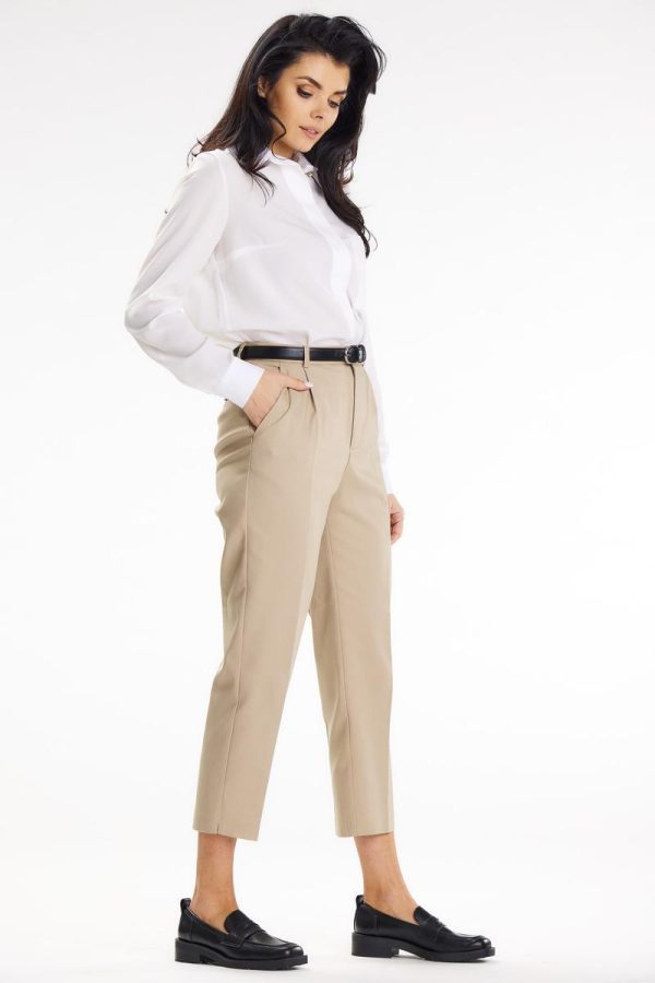 White Long Sleeve Shirt in Shirts For Women with Spandex and Polyester