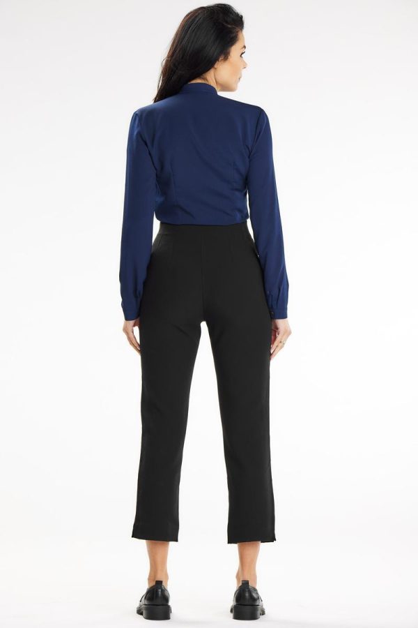 Navy Blue Blouse in Women`s Blouses, Tunics with Spandex and Polyester
