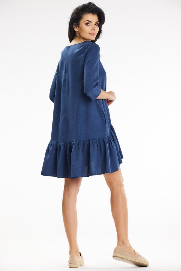 Navy Blue Daydress in Day Dresses with Len and Polyester