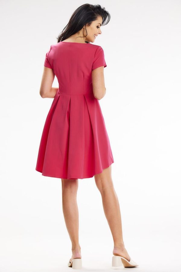 Pink Daydress in Day Dresses with Spandex, Polyester and Viscose