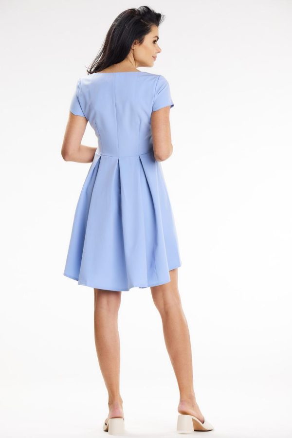 Blue Daydress in Day Dresses with Spandex, Polyester and Viscose