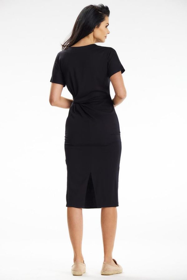 Black Daydress in Day Dresses with Spandex and Viscose
