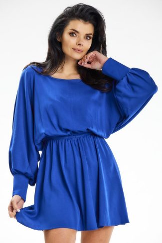 Blue Daydress in Day Dresses with Spandex and Viscose