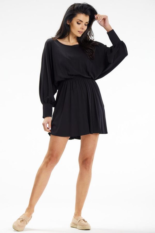 Black Daydress in Day Dresses with Spandex and Viscose