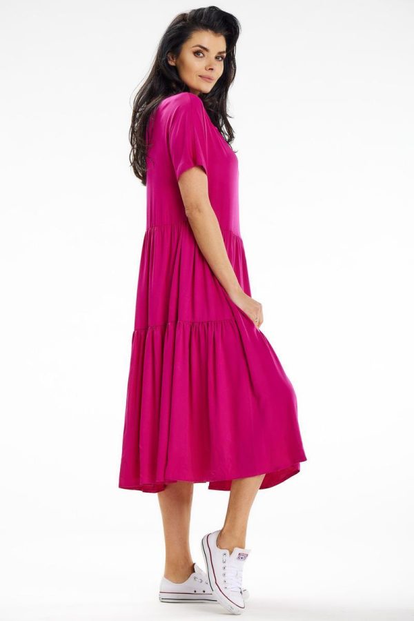 Pink Daydress in Day Dresses with Spandex and Viscose
