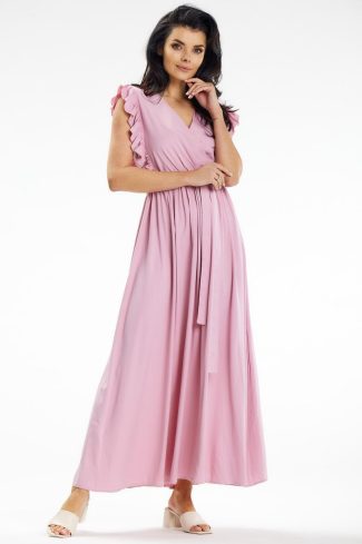 1026321 Pink Daydress in Day Dresses with Spandex and Viscose