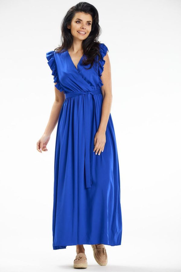 Blue Daydress in Day Dresses with Spandex and Viscose