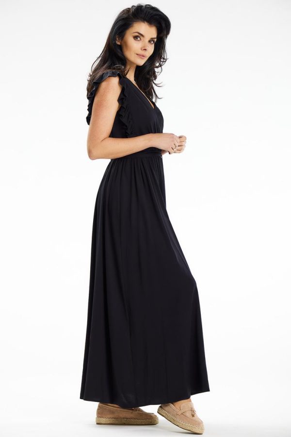 Black Daydress in Day Dresses with Spandex and Viscose