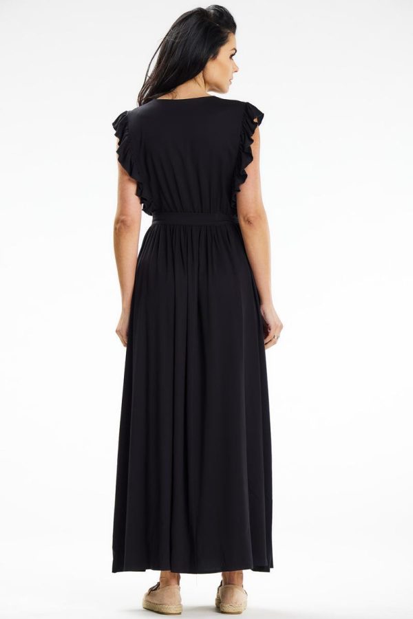 Black Daydress in Day Dresses with Spandex and Viscose