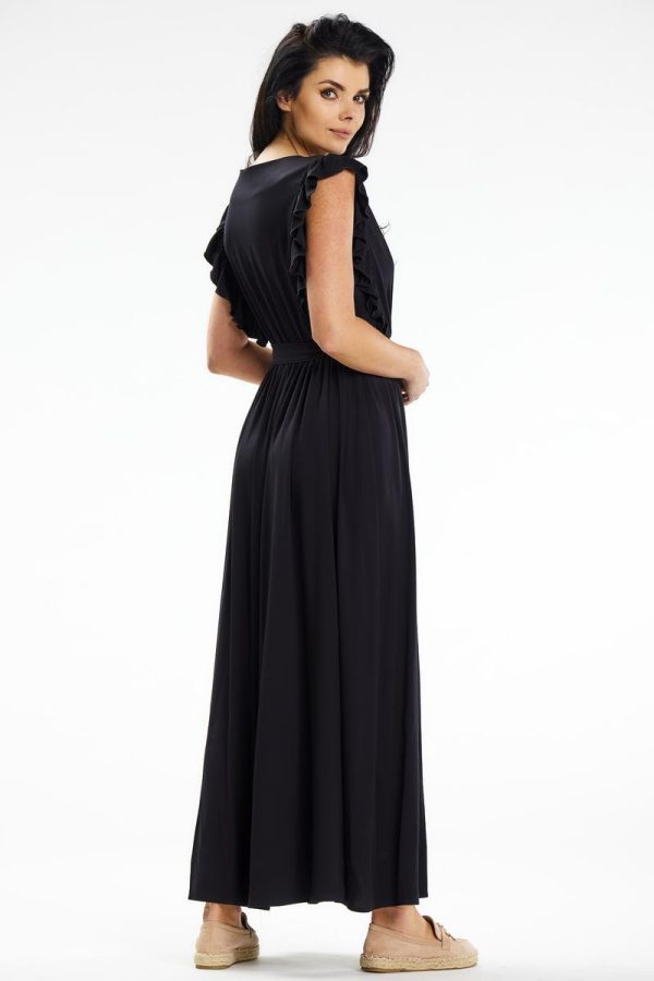 Black Daydress in Day Dresses with Spandex and Viscose