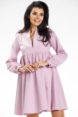 Pink Daydress in Day Dresses with Spandex and Polyester