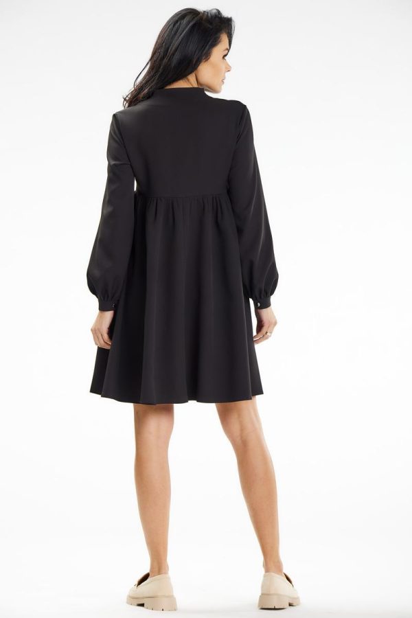 Black Daydress in Day Dresses with Spandex and Polyester