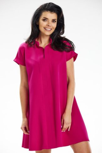 Pink Daydress in Day Dresses with Spandex and Polyester