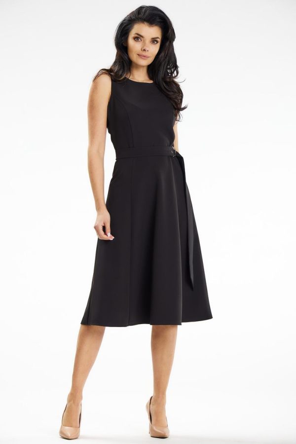 Black Daydress in Day Dresses with Spandex and Polyester