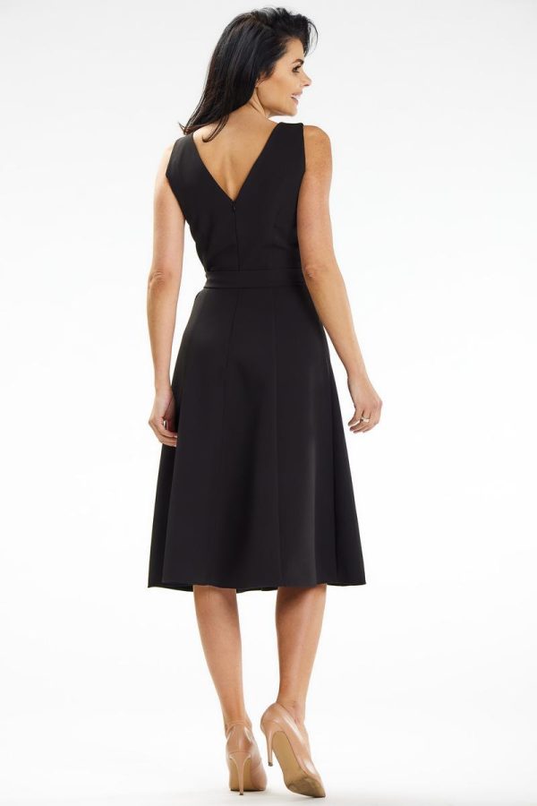 Black Daydress in Day Dresses with Spandex and Polyester