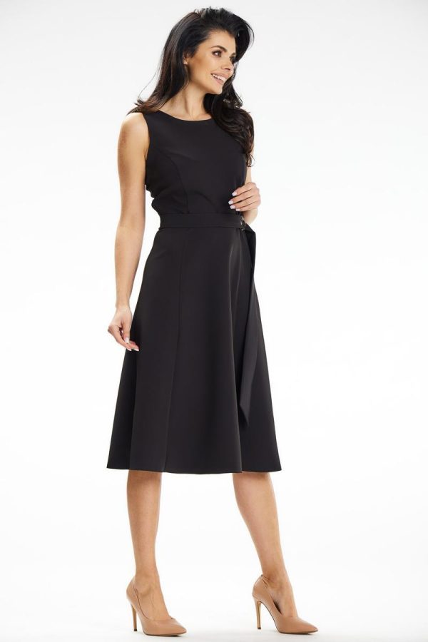 Black Daydress in Day Dresses with Spandex and Polyester